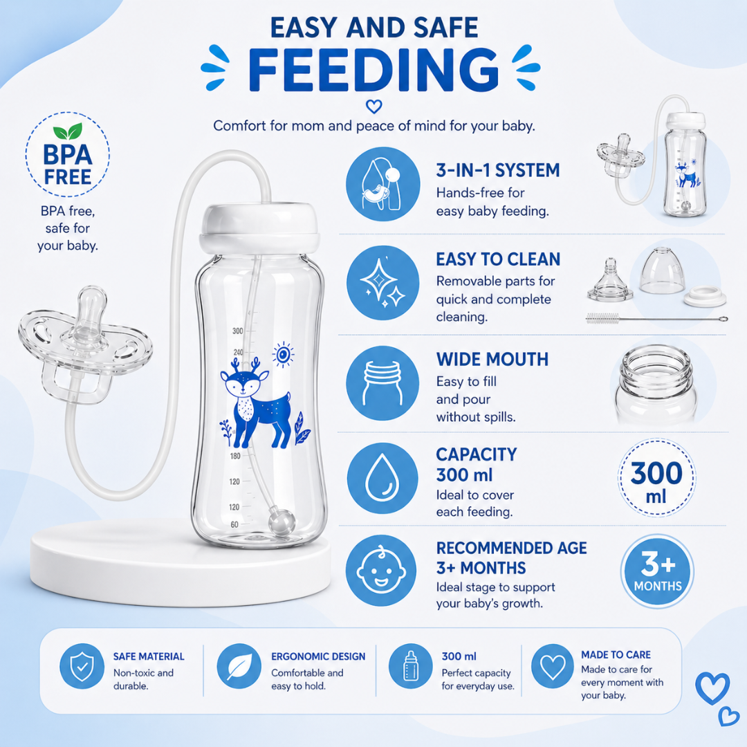 Hands-free baby bottle